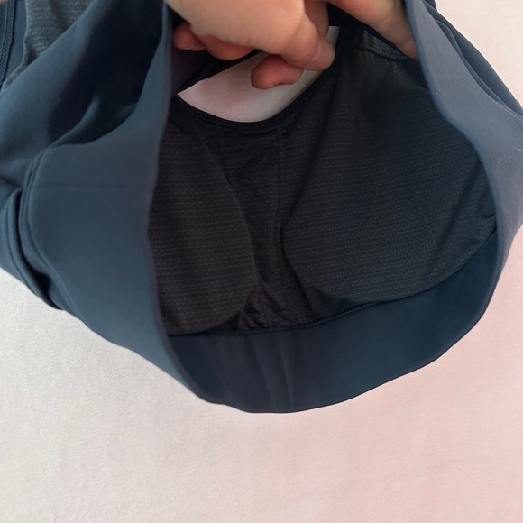 Curves N CombatBoots Sports Bra activewear athletic gym o-ring teal blue Large - Picture 5 of 5